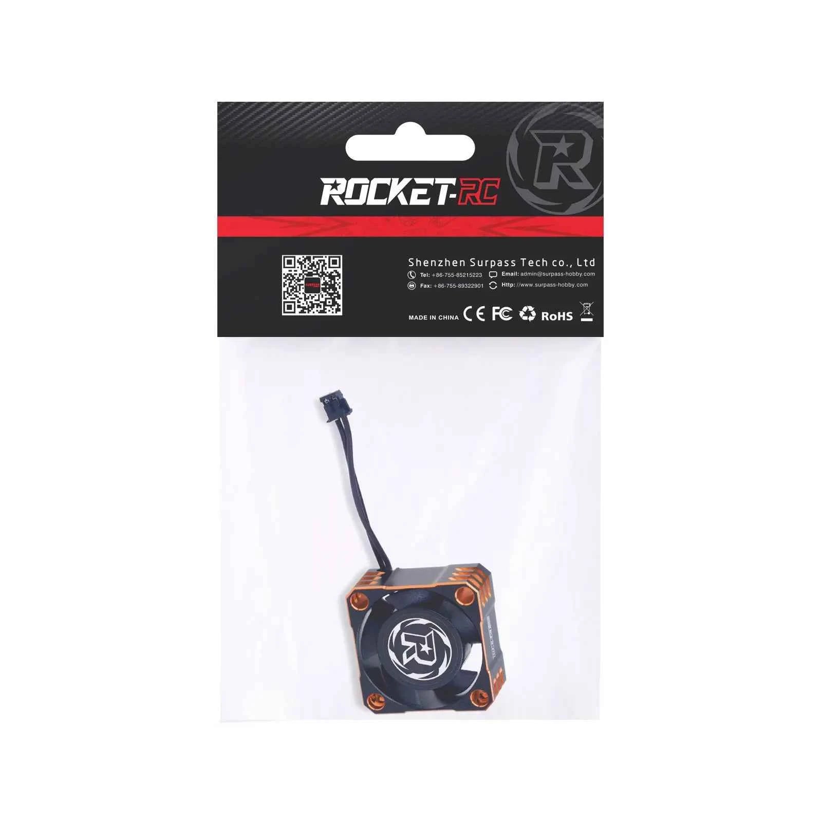 ROCKET-RC 25/30/35/40/50mm V2 Metal Cooling Fan 32000/28000/21000/16000/10000RPM for 1/8 1/10 1/12 RC Car 540/550/3650 Motor ESC