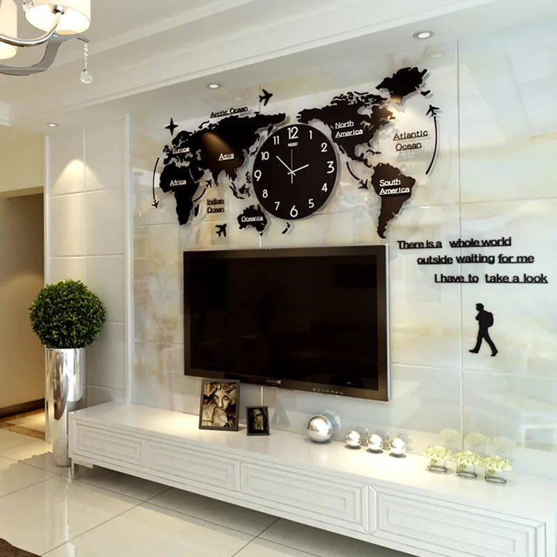 New Hot Unique Acrylic Wall Clock 3D DIY Large Wall Hanging Clock with Stickers Home Decorations    Home Decor Supply | Online Retail | ShoreShopper.com