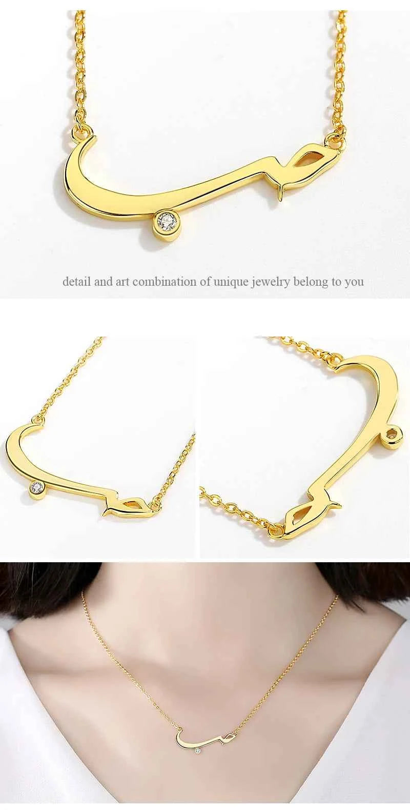 KALETINE Charm Arabic Best Friends Honey Love Couple  925 Sterling Silver Pendant Necklace BFF Good Friendship Indian Jewelry