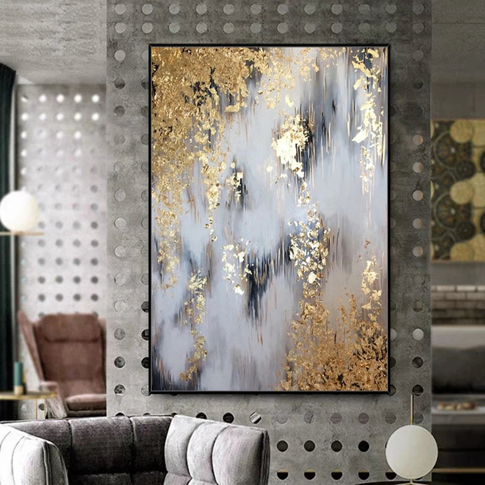 Arthyx,Handpainted Texture Abstract Golden Oil Paintings,Modern Canvas Art Large Wall Pictures Living Room Decor Home Decoration    Home Decor Supply | Online Retail | ShoreShopper.com