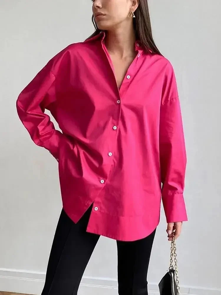 100% Cotton Shirts for Women Spring and Summer Fashion Long Sleeve Shirt Single Breasted Design Casual Loose Blouse for Women    Your Coastal Marketplace | Shoreshopper.com