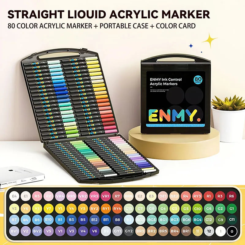 ENMY Acrylic Paint Markers Pen Soft Head Direct Liquid Graffiti Painting QuickDry Pigments Art Supplies for Felt    Home Decor Supply | Online Retail | ShoreShopper.com