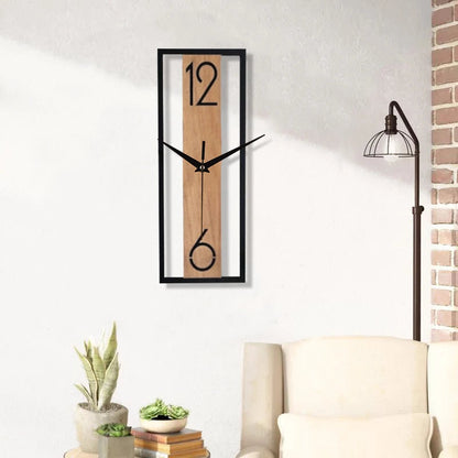 Rectangular wood grain wall clock for quiet decoration in homes and offices used in living rooms bedrooms and dining rooms    Home Decor Supply | Online Retail | ShoreShopper.com