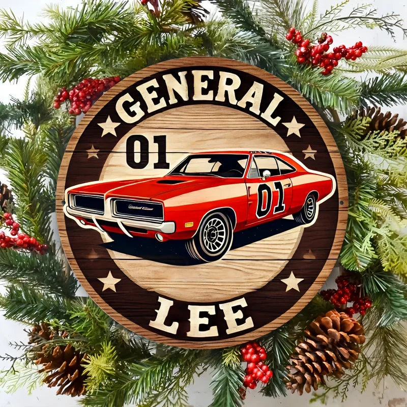 General Dukes Lee Vintage Aluminum Wall Art Sign - 8x8 Retro Decor    Home Decor Supply | Online Retail | ShoreShopper.com