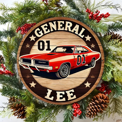 General Dukes Lee Vintage Aluminum Wall Art Sign - 8x8 Retro Decor    Home Decor Supply | Online Retail | ShoreShopper.com