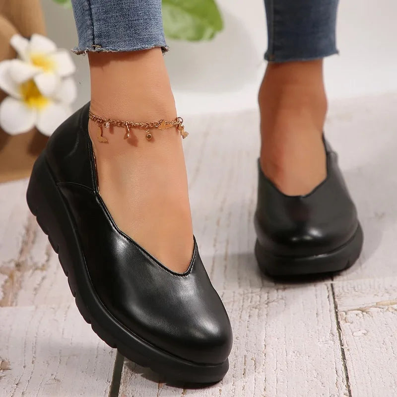 2025 New Women Fashion Wedge Heel Pumps Spring Summer Lightweight Platform Woman Soft Sole Comfort Casual Shoes Женская Обувь    Your Coastal Marketplace | Shoreshopper.com