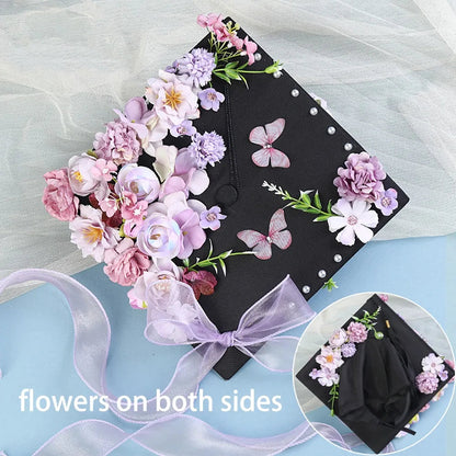 Headwear Doctor Flowers Graduation Cap Bachelor Master Trencher Cap Fringe Charm Ornament Mortar Board University    Your Coastal Marketplace | Shoreshopper.com