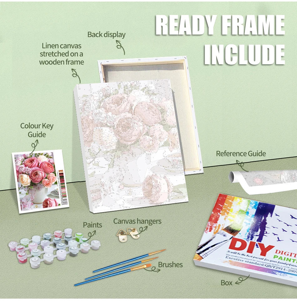 24/36 Color Personalised Paint By Numbers Photo Custom DIY Oil Painting By Number Picture Canvas Portrait Family Children Photo    Home Decor Supply | Online Retail | ShoreShopper.com