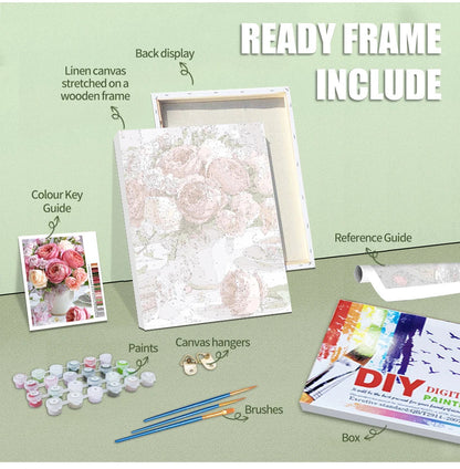 24/36 Color Personalised Paint By Numbers Photo Custom DIY Oil Painting By Number Picture Canvas Portrait Family Children Photo    Home Decor Supply | Online Retail | ShoreShopper.com