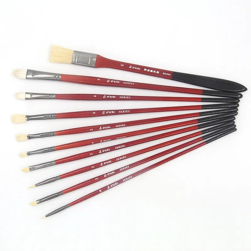 10 multi-functional artist paint brushes Bristle, wool, nylon hair Birch short rod acrylic oil painting gouache pens paint brush    Home Decor Supply | Online Retail | ShoreShopper.com
