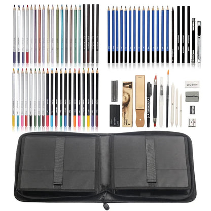 Art Painting Set 83pcs Art Sketching Set Color Lead Pencil High Quality Set Art Professional School Drawing Supplies    Home Decor Supply | Online Retail | ShoreShopper.com