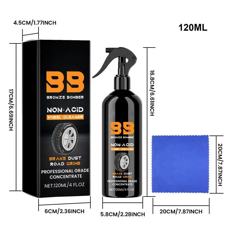 Tire Cleaner and Shine 120ml Mild Tire Protectant for Car Long-Lasting Tire Maintenance Supplies with Cloth for Car Vehicle - ShoreCo.Shop