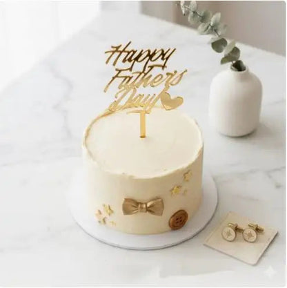 2026 Father's Day Birthday Cake Topper Decoration Gold Acrylic DAD Cake Flag Father's Day Party Cake Toppers Dessert Ornament    Your Coastal Marketplace | Shoreshopper.com