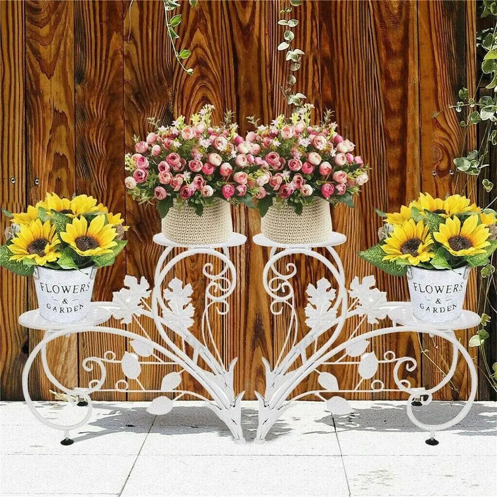 2 PCS Metal Plant Stand Heart-shape Flower Pot Display Holder Garden Support    Home Decor Supply | Online Retail | ShoreShopper.com