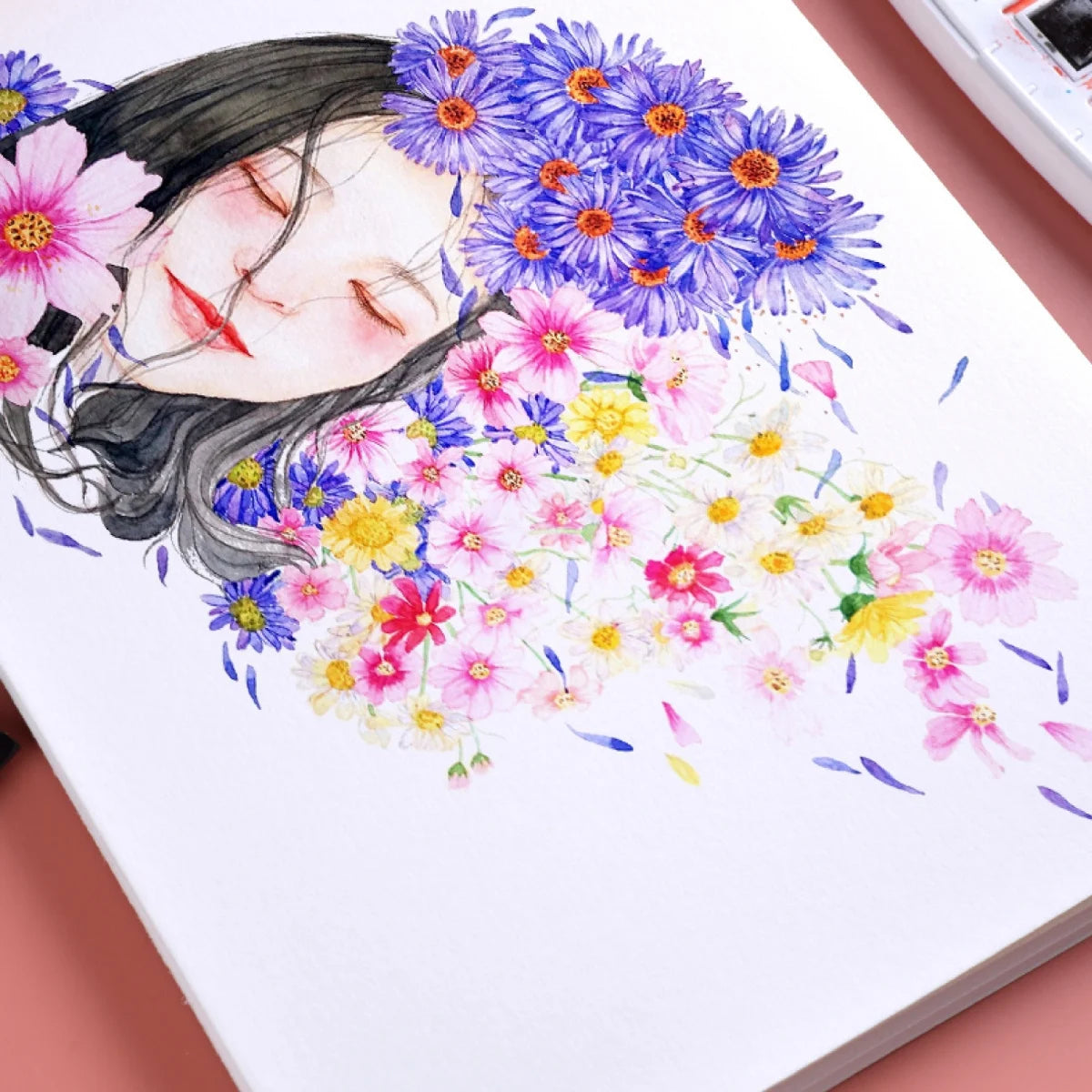 A4 30 Pages Paper Watercolor Book Hand-painted painting Book Fine Lines Water-Solube Color Art Supplies    Home Decor Supply | Online Retail | ShoreShopper.com
