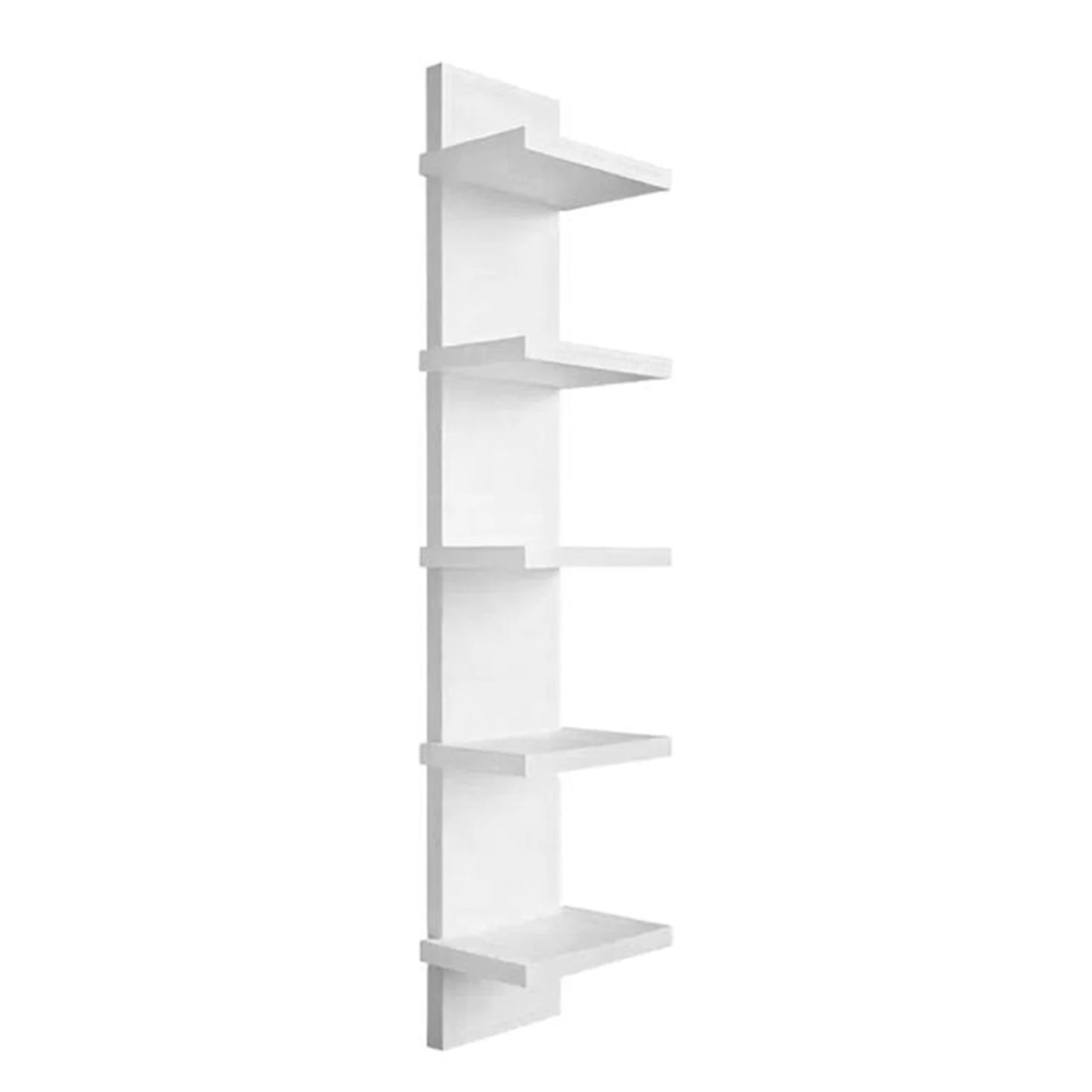 5 Layers Wall-Mounted Wood Bookshelf Storage Rack Board Shelf Organize Floating Shelf For Office Living Room Decor For Books    Home Decor Supply | Online Retail | ShoreShopper.com