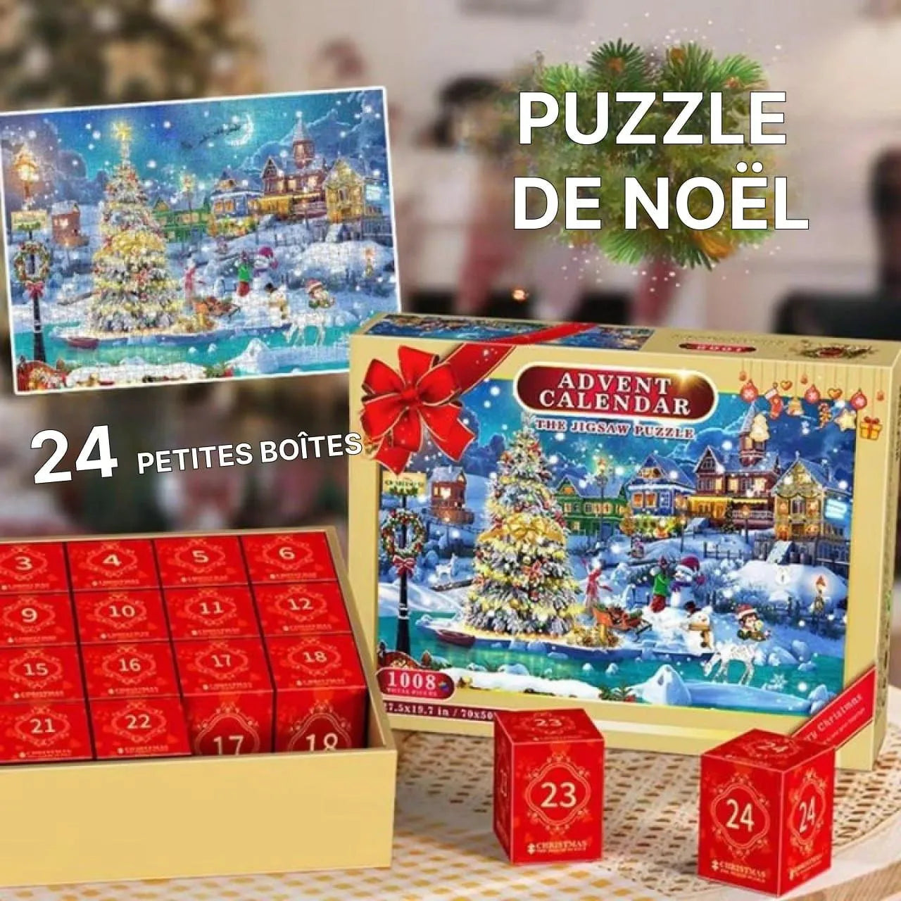 Advent Calendar 1008 Piece Puzzle Paint By Number Package    Home Decor Supply | Online Retail | ShoreShopper.com