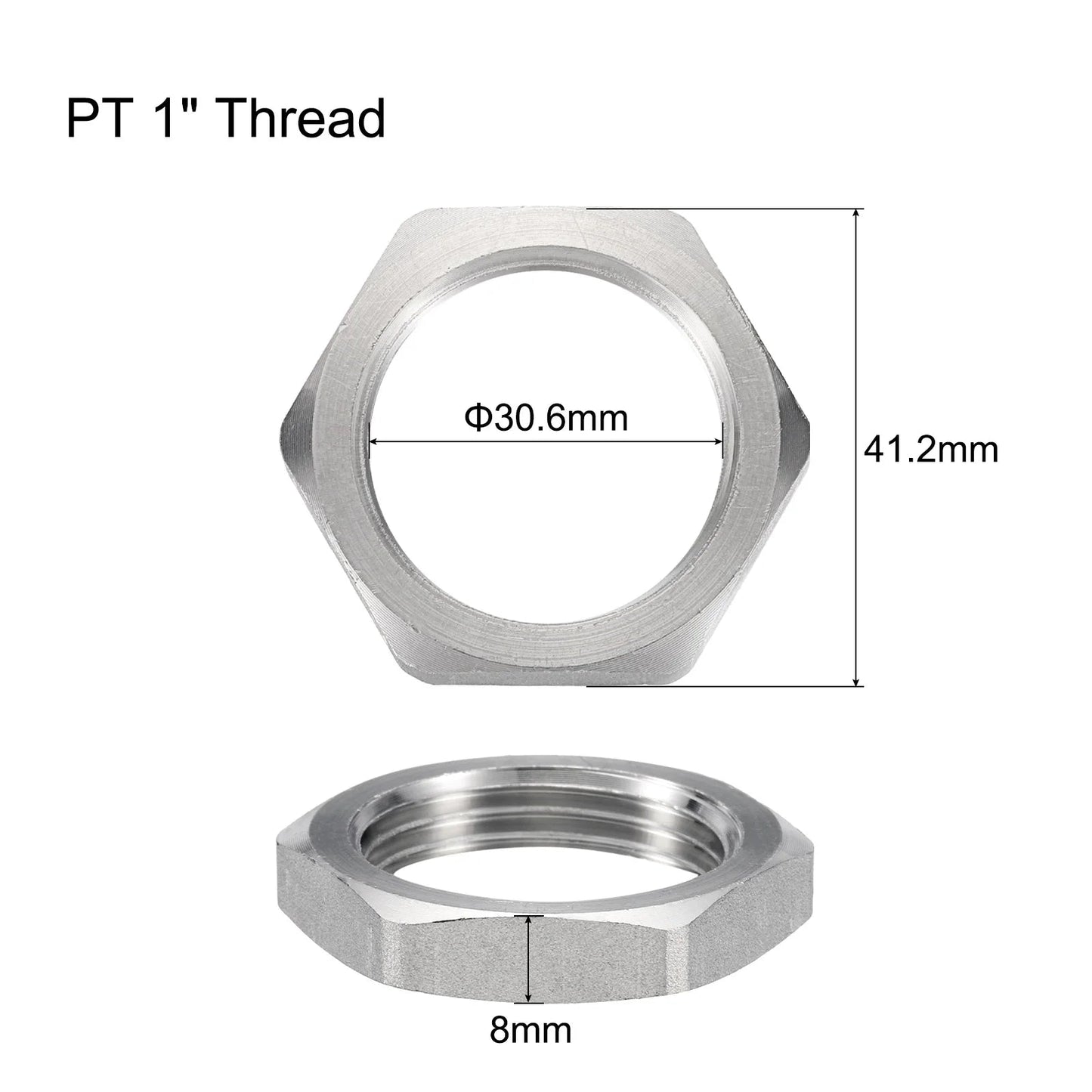 2/5Pcs Cast Pipe Fitting Hex Locknut, 304 Stainless Steel Hex Lock Nut Female Thread for Water Broom and Undercarriage Cleaner    Home Decor Supply | Online Retail | ShoreShopper.com