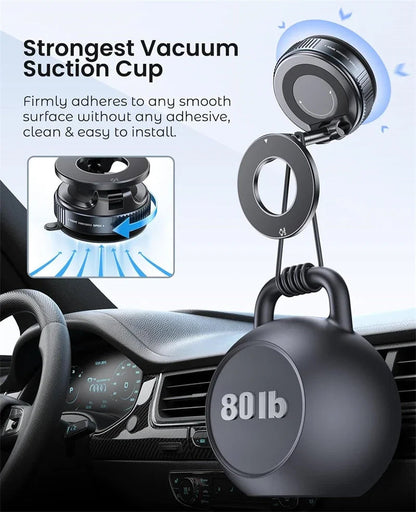 Car Mount Electric Vacuum Magnetic Holder Foldable Strong Suction Stand For Cell Phone For iphone 12 13 14 15 16 Live Streaming    Home Decor Supply | Online Retail | ShoreShopper.com