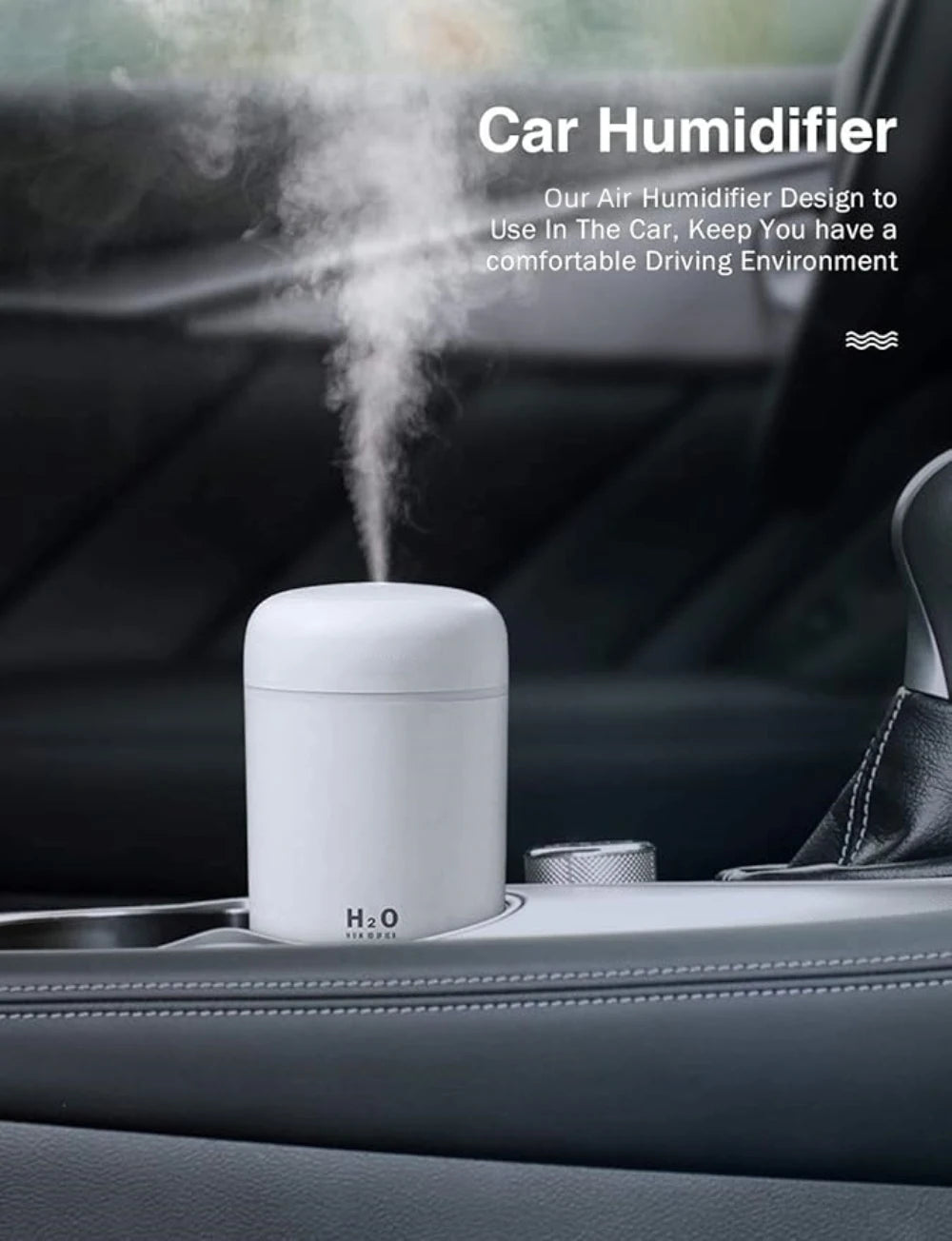 Portable Mini Air Humidifier For Bedroom,Personal Desktop,Car With Colorful Mood Lighting 2 Mist Modes And Auto Shut-Off - ShoreCo.Shop