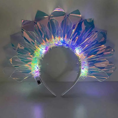 Nightclub Party Headwear Light Up Headband for Women Hair Hoop Wedding Festival