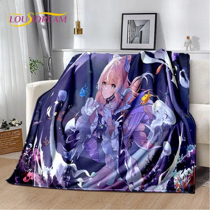 Genshin Impact Cartoon Game Soft Plush Blanket,Flannel Blanket Throw Blanket for Living Room Bedroom Bed Sofa Picnic Cover Kids    Your Coastal Marketplace | Shoreshopper.com