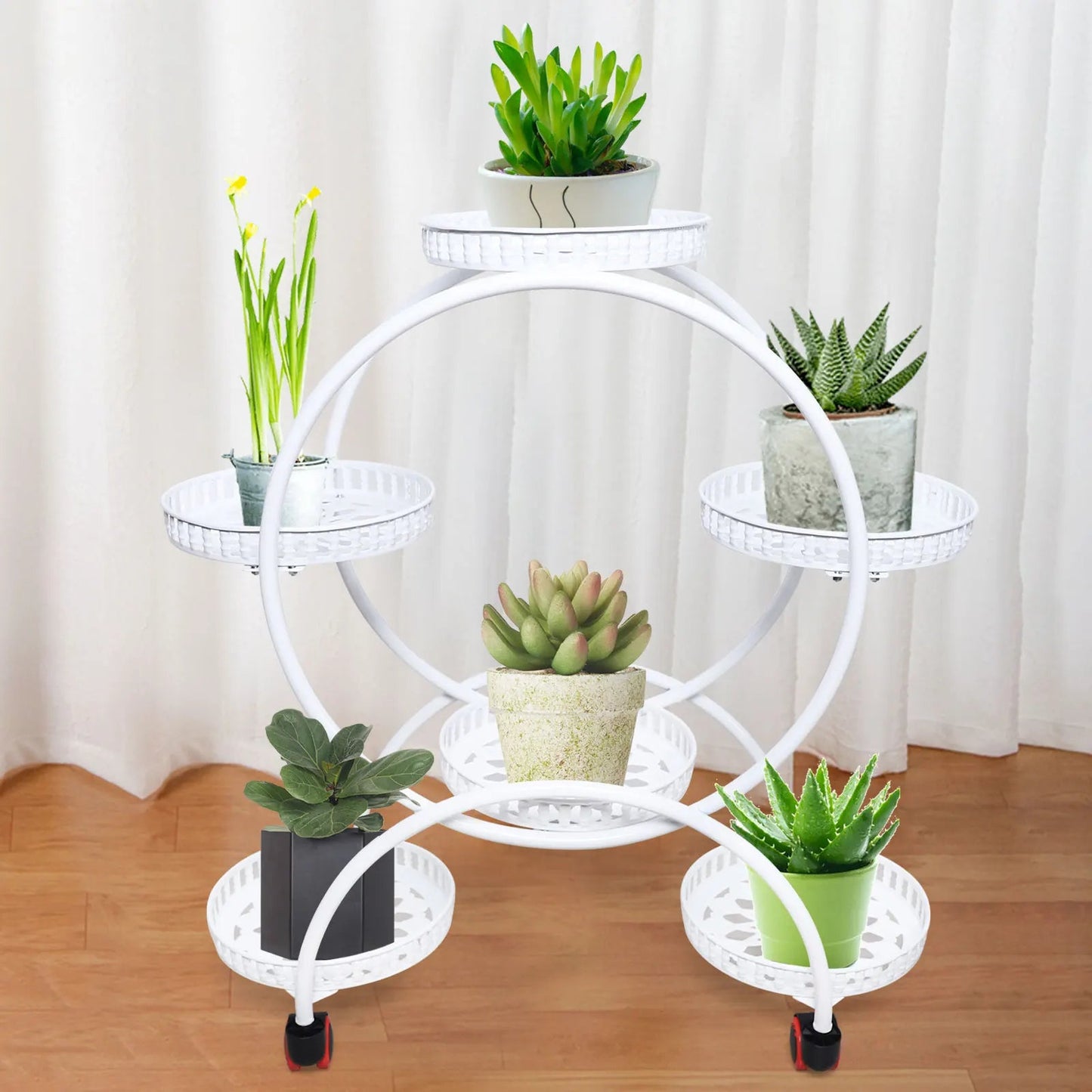 Metal Plant Stands 6 Pots Plants Flower Stand for Patio Garden Living Room Corner Balcony Bedroom Black / White    Home Decor Supply | Online Retail | ShoreShopper.com