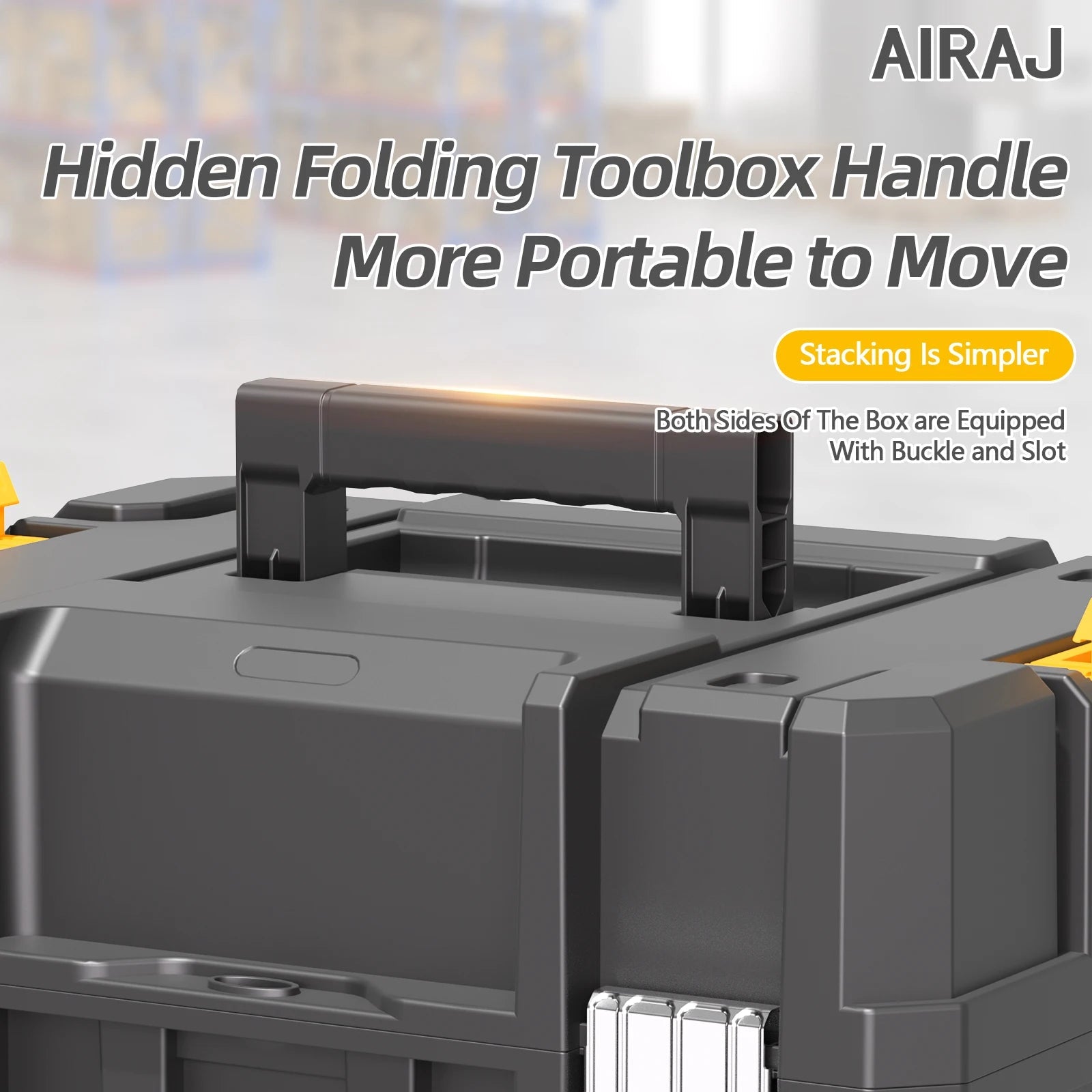 AIRAJ MultiFunctional Tier Stackable Rolling Plastic Portable Folding Tool Storage Box , Suitable for Garage Storage    Home Decor Supply | Online Retail | ShoreShopper.com