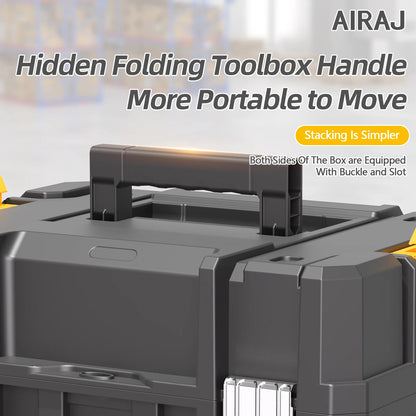 AIRAJ MultiFunctional Tier Stackable Rolling Plastic Portable Folding Tool Storage Box , Suitable for Garage Storage    Home Decor Supply | Online Retail | ShoreShopper.com