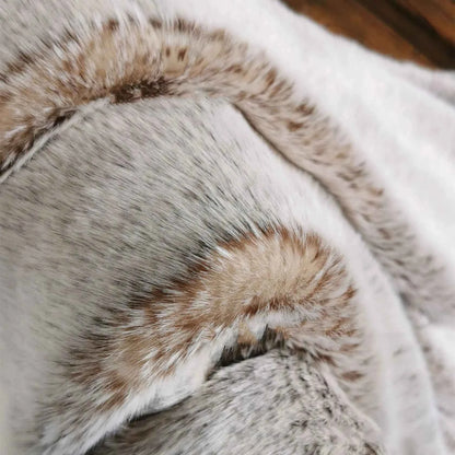 Faux wool blanket thickened double layer faux fur long hair warm lining plush PV fleece blanket