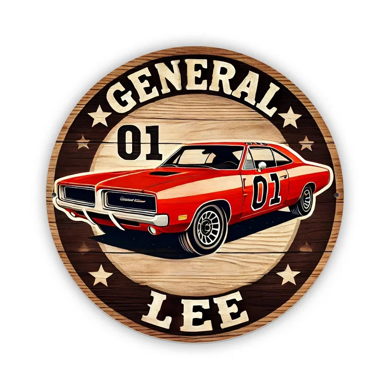 General Dukes Lee Vintage Aluminum Wall Art Sign - 8x8 Retro Decor    Home Decor Supply | Online Retail | ShoreShopper.com