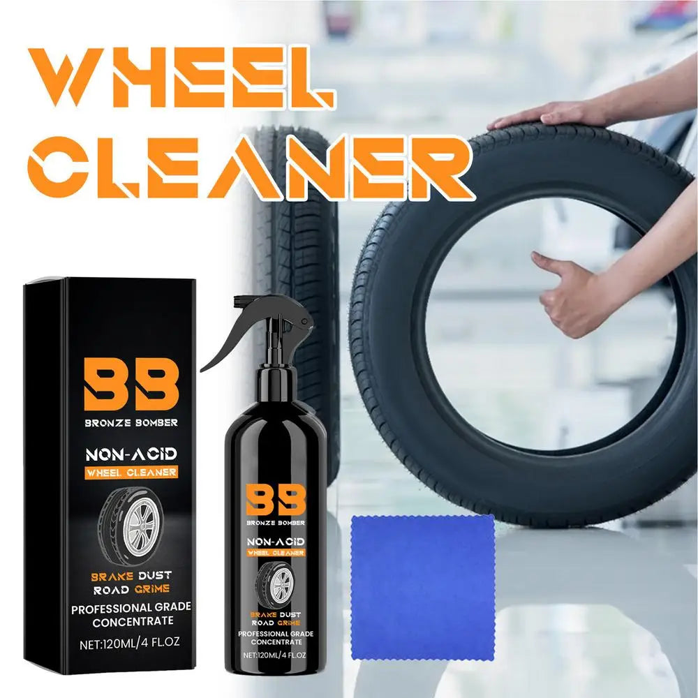 Tire Cleaner and Shine 120ml Mild Tire Protectant for Car Long-Lasting Tire Maintenance Supplies with Cloth for Car Vehicle - ShoreCo.Shop