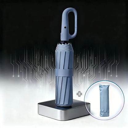 Carabiner Clip, Portable, Hands-free, Automatic Folding Umbrella. Features Reinforced Thickened Windproof Ribs and Canopy    Your Coastal Marketplace | Shoreshopper.com