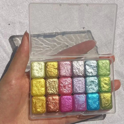 Master Grade 16 Colors Pearlescent Solid Watercolor Paint Mineral Nail Art Flower Painting Dyeing Tool Thangka ES    Home Decor Supply | Online Retail | ShoreShopper.com