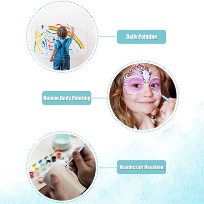 Body Pinting Face Body Art Paint Multifunctional Professional Paint Brushes Set Wooden Handle Nylon Brush Oil Painting Brushes    Home Decor Supply | Online Retail | ShoreShopper.com