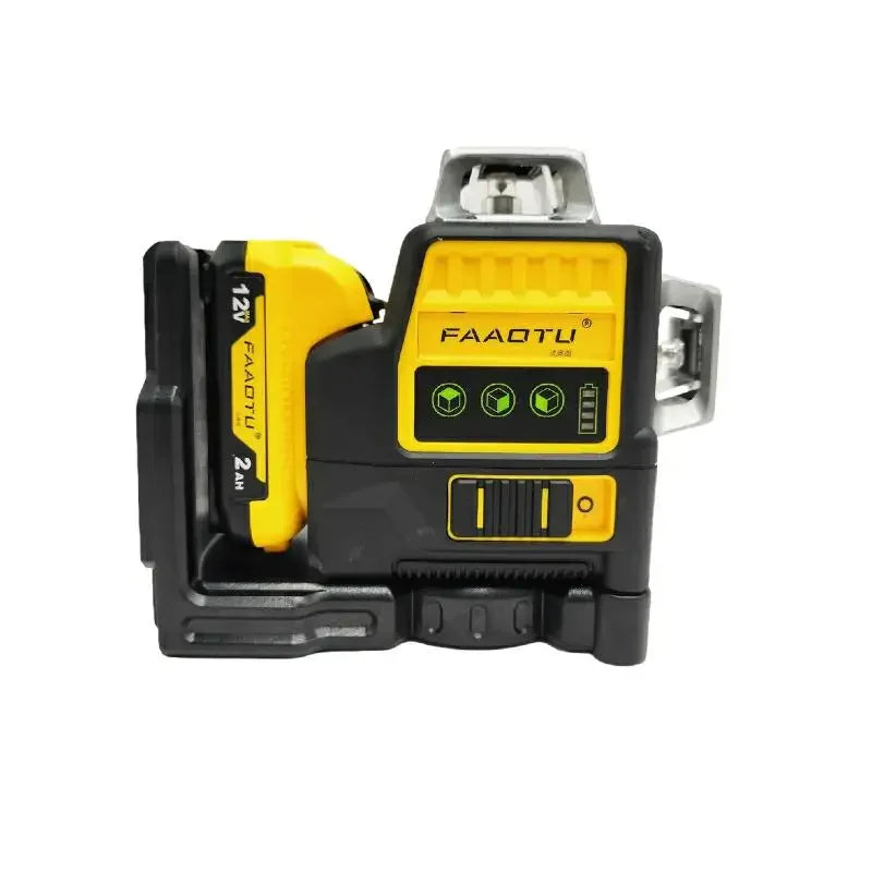 FAAOTU DW089LG 12 Lines 3 Sides 360 Degree Vertical 12V Lithium Battery Laser Level Horizontal Green Meter Outdoor - ShoreCo.Shop