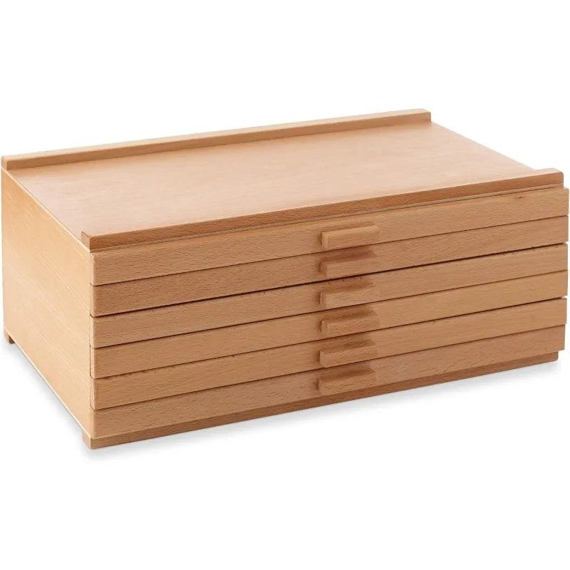 6 Drawer Wooden Artist Storage Supply Box for Pastels, Pencils, Pens, Markers, Brushes and Tools    Home Decor Supply | Online Retail | ShoreShopper.com