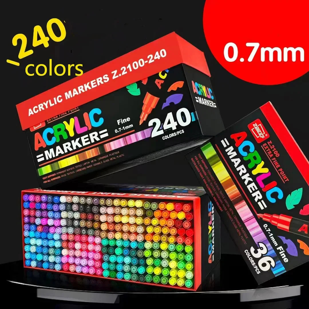 36-240 Acrylic Paint Markers, Waterproof & High Saturation for Wood,Metal,Plastic,Fabric,Glass,Ceramic Painting DIY Art Supplies    Home Decor Supply | Online Retail | ShoreShopper.com