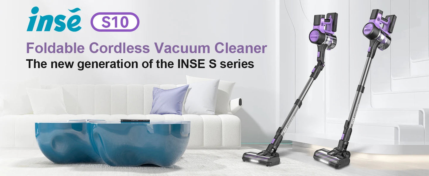 INSE S10 Cordless Vacuum Cleaner, 6-in-1 Stick Vacuum with 45Kpa Powerful Suction, Max 50 Min Runtime Rechargeable Battery    Home Decor Supply | Online Retail | ShoreShopper.com