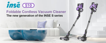 INSE S10 Cordless Vacuum Cleaner, 6-in-1 Stick Vacuum with 45Kpa Powerful Suction, Max 50 Min Runtime Rechargeable Battery    Home Decor Supply | Online Retail | ShoreShopper.com