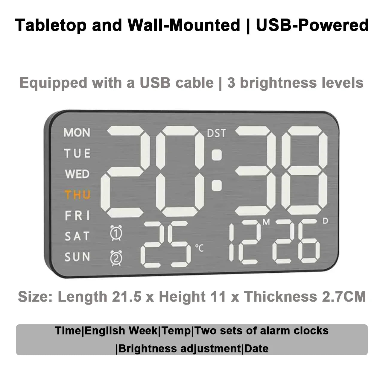 Mirror Brushed Finish Wall Clock Premium Modern Home Wall Clock    Home Decor Supply | Online Retail | ShoreShopper.com