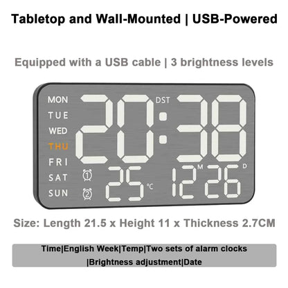 Mirror Brushed Finish Wall Clock Premium Modern Home Wall Clock    Home Decor Supply | Online Retail | ShoreShopper.com
