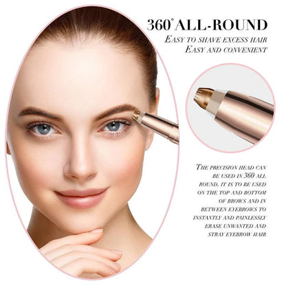 Electric Eyebrow Trimmer USB Charger Security Hair Removal Eye Brow Epilator Shaper Shaver Painless Razor Facial Hair Remover - ShoreCo.Shop