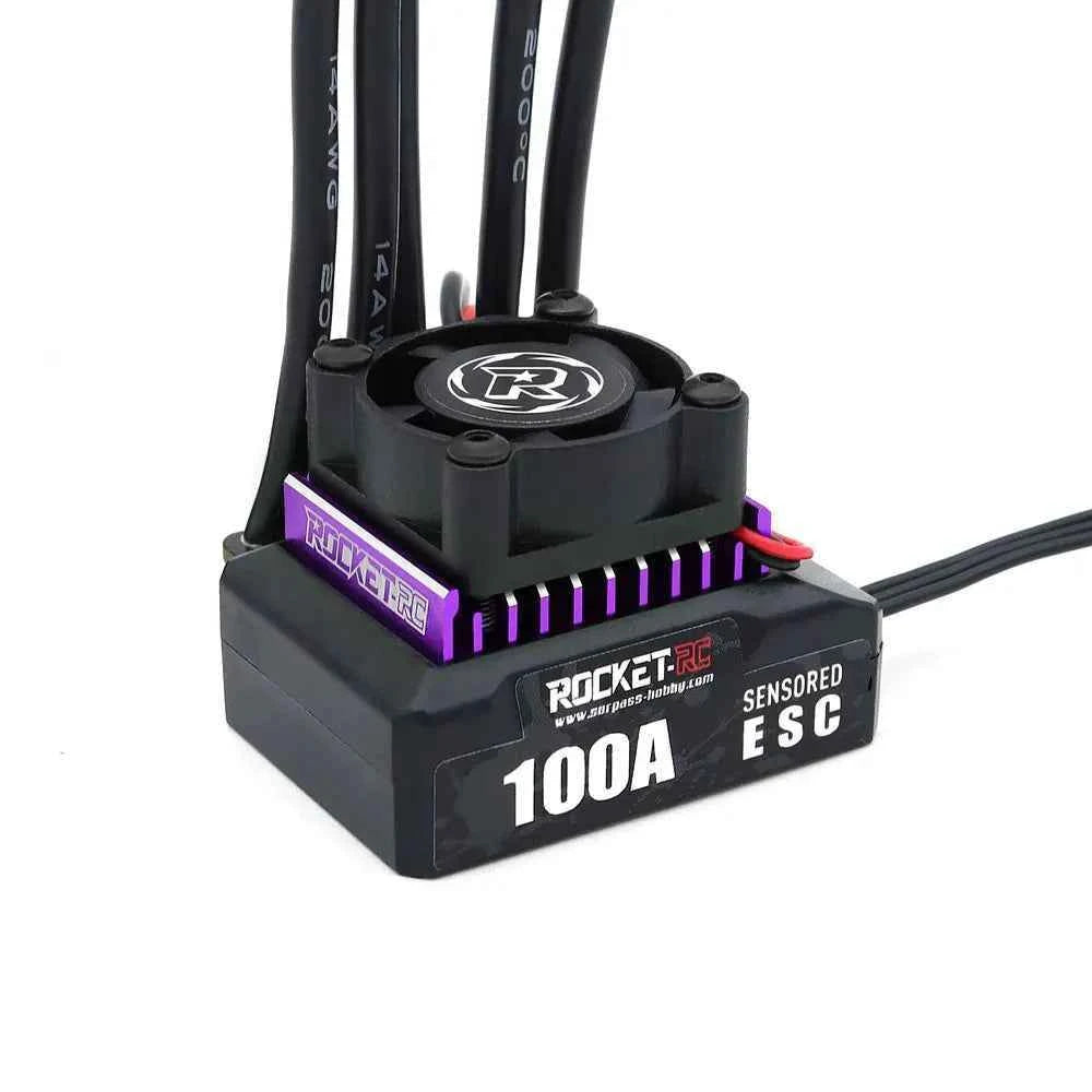 ROCKET RC 100A ESC w/ CH10 540 Motor 10.5T 13.5T 17.5T 21.5T Sensored Brushless Combo for 1/10 1/12 RC Drift Racing Car Parts