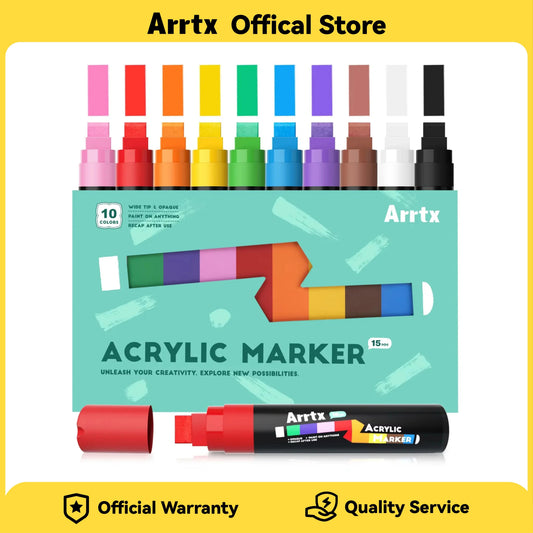 Arrtx 10/30 colors Acrylic Paint Markers 15mm Felt Tip Markers Jumbo Waterproof Non-Toxic Art Supplies for Rock Painting DIY    Home Decor Supply | Online Retail | ShoreShopper.com