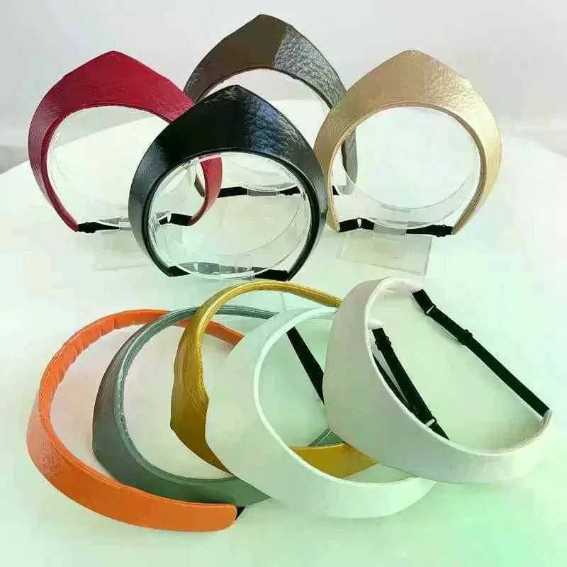 Fashion Adjustable Women Headband Leather Anti Slip Headband European And American Crown Hairband Ladies Headwear