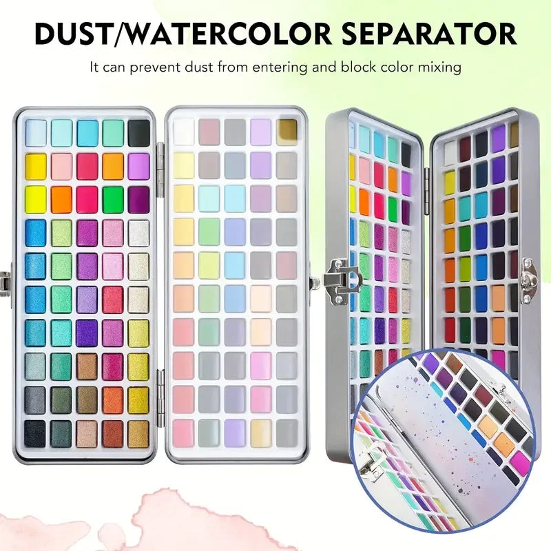 Watercolor Paint with Brushes, Professional Palette,Vibrant Travel Art Kit for Adults and Artists, Watercolor Painting Supplies    Home Decor Supply | Online Retail | ShoreShopper.com