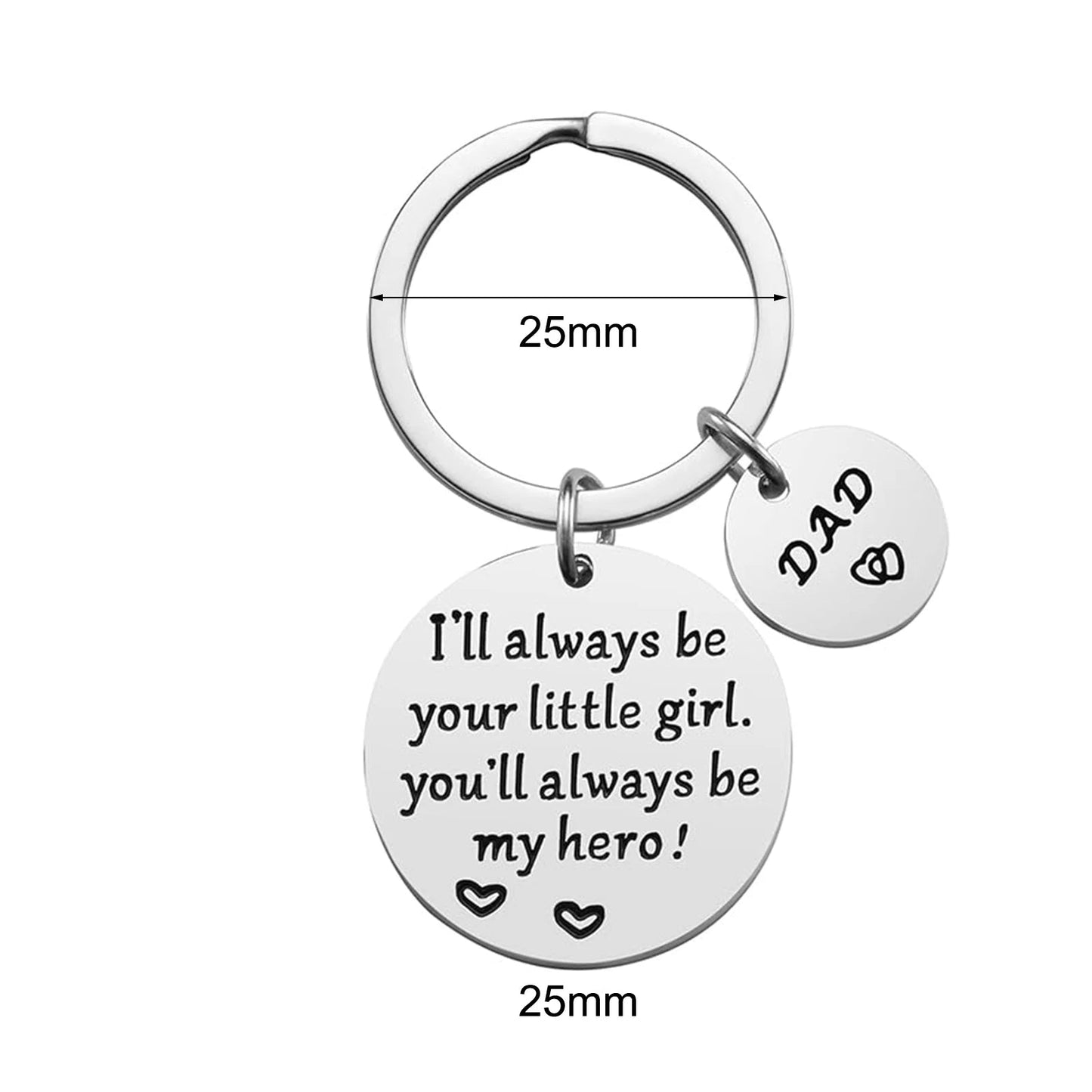 Father’s Day Gift Dad Gifts from Daughter for Birthday Christmas Valentine’s Day Father Daughter Keyring Stainless Steel Jewelry    Your Coastal Marketplace | Shoreshopper.com