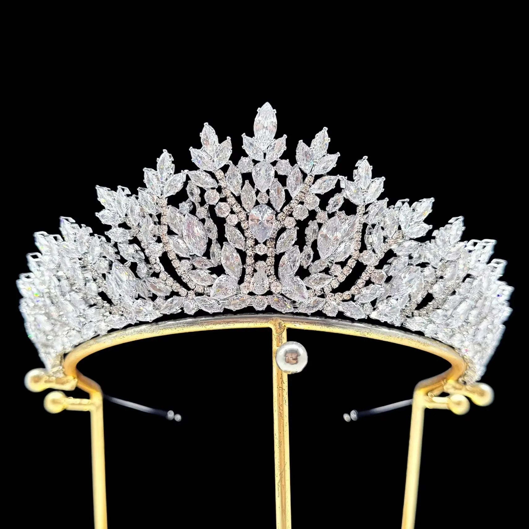 Wedding Hair Accessories Tiaras Crowns Crystal Zircon Headbands For Brides Women Party Prom Pageant Headpieces Bridal Jewelry - ShoreCo.Shop