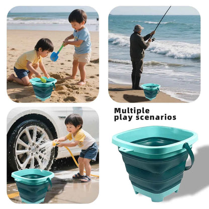 Beach sand toy for children, small extensionable water bucket with multiple functions and portability, suitable for baby sand pl